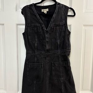 Madewell Black Denim Mini Dress